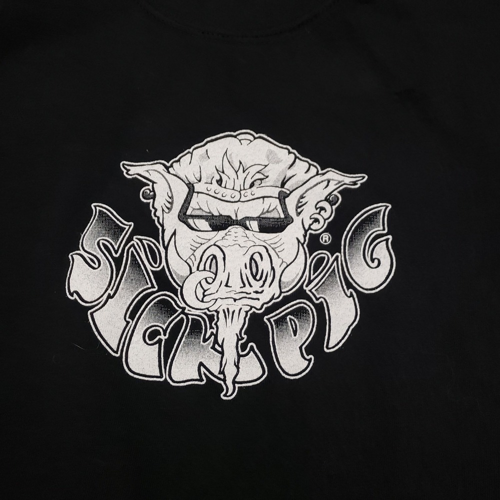 Vintage Sick Pig Hanes Shirt Mens XL Black‎ Beefy-T Short Sleeve
